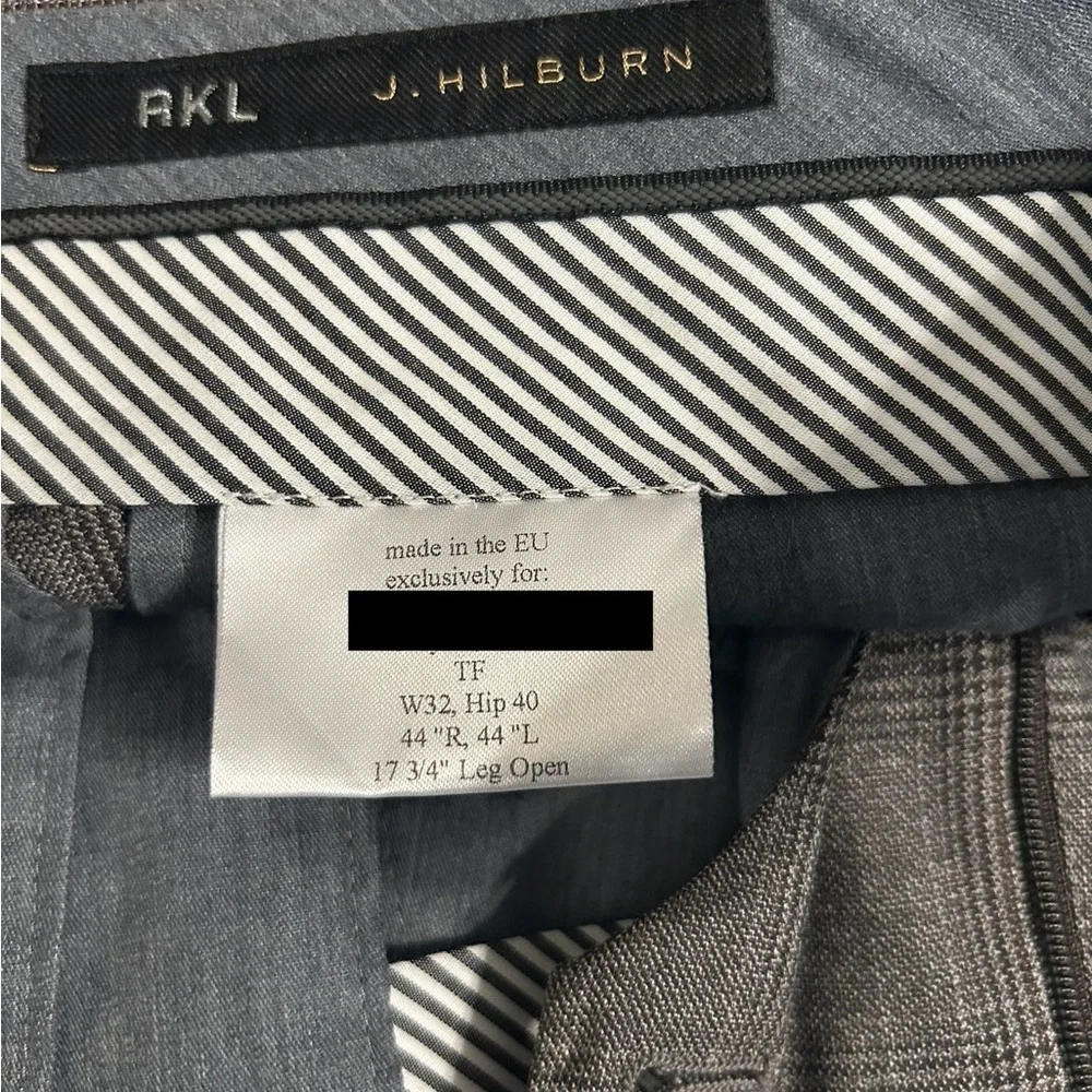 J.Hilburn Custom Men’s Suit - Ermenegildo Zegna Wool Gray Plaid - EU Made S40